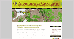 Desktop Screenshot of geog.upd.edu.ph
