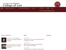 Tablet Screenshot of law.upd.edu.ph