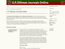 Tablet Screenshot of journals.upd.edu.ph